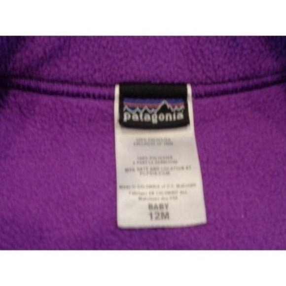 New Patagonia Synchilla Baby Purple Vest Size 12 Months Full Zip Fleece - Picture 3 of 5